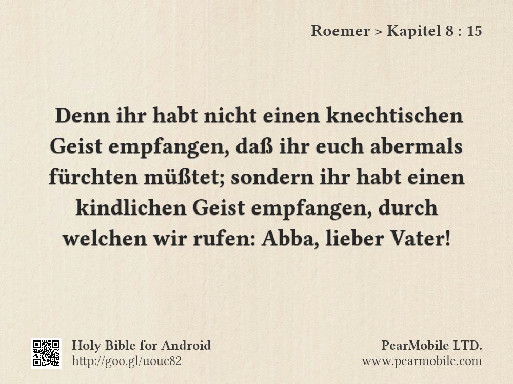 Roemer, Kapitel 8:15